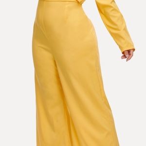 Yellow Plus Size Jumpsuit